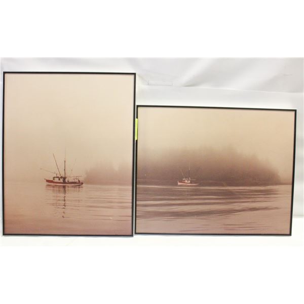 PAIR OF FRAMED FISHING