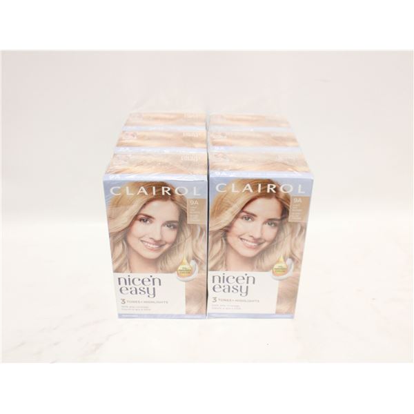 LOT OF 6 CLARIOL NICE & EASY 9A LIGHT ASH BLONDE