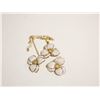 Image 1 : 20)  GOLD TONE WITH CREAMY ENAMEL