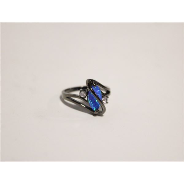 15)  GUN METAL BLACK WITH CLEAR CZ