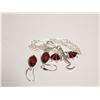 Image 1 : 25)   SILVER TONE WITH RED ENAMEL