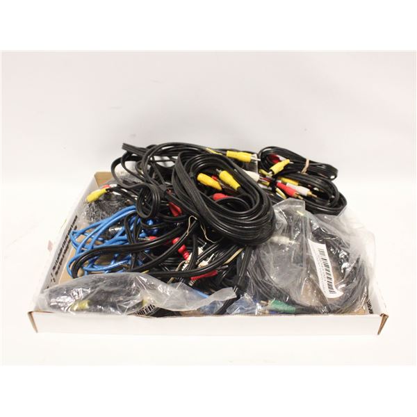 FLAT OF NEW AUDIO VIDEO CABLE SETS