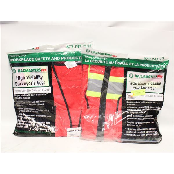 LOT OF 2 HAZM.ASTER PRO SURVEYOR VESTS