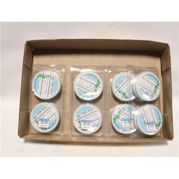 8 SPOOLS OF MONOFILAMENT FISHING LINE 20LB TEST-