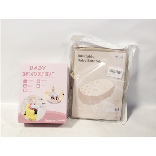 INFLATABLE BABY SEAT+BABY BATHTUB BUILT IN PUMPS