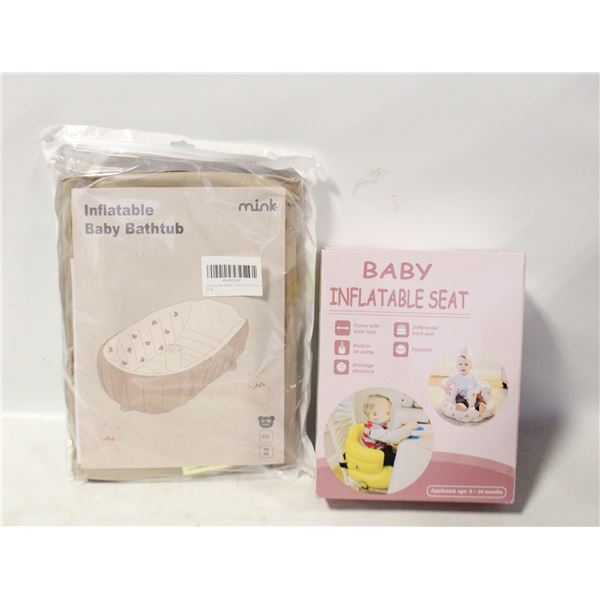 INFLATABLE BABY SEAT+BABY BATHTUB BUILT IN PUMPS
