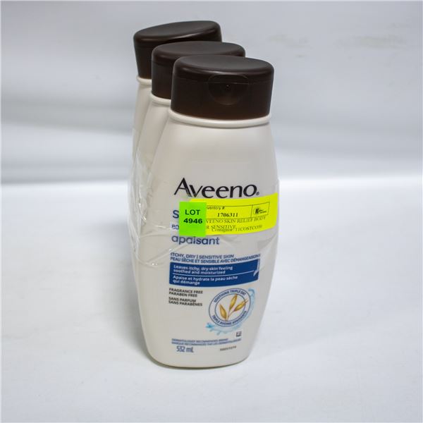 3PK OF AVEENO SKIN RELIEF BODY WASH FOR SENSITIVE