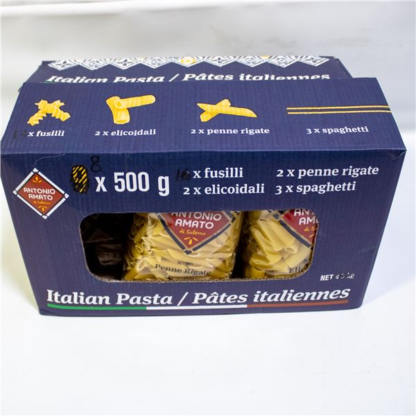 BOX OF 8 ANTONIO AMATO ASSORTED PASTA - 8 X 500G
