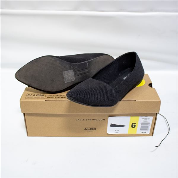 CALL IT SPRING WOMENS POINTED FLATS BLACK SIZE 6