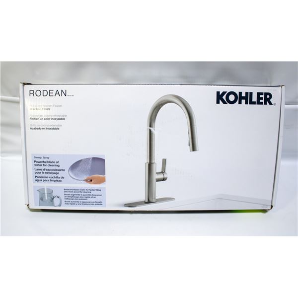KOHLER RODEAN PULL DOWN KITCHEN FAUCET STAINLESS