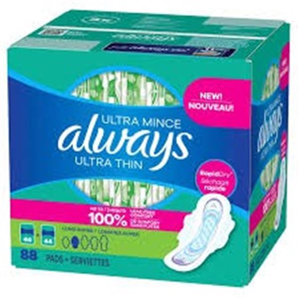 NEW 2 PACK OF ALWAYS ULTRA THIN LONG SUPER PADS