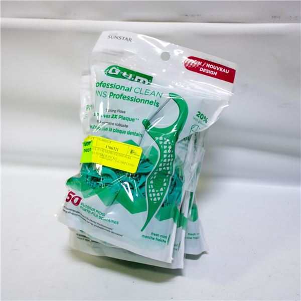 3 PACK OF GUM PROFESSIONAL CLEAN FLOSSER PICKS