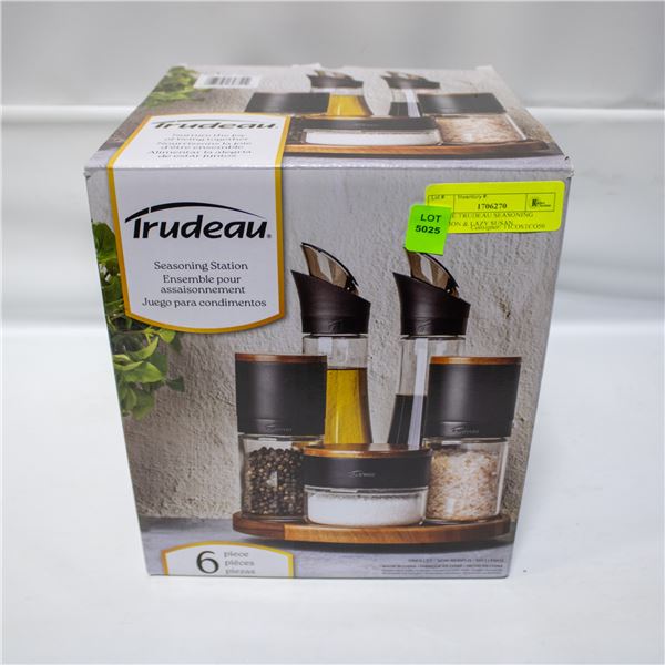 6 PIECE TRUDEAU SEASONING STATION & LAZY SUSAN