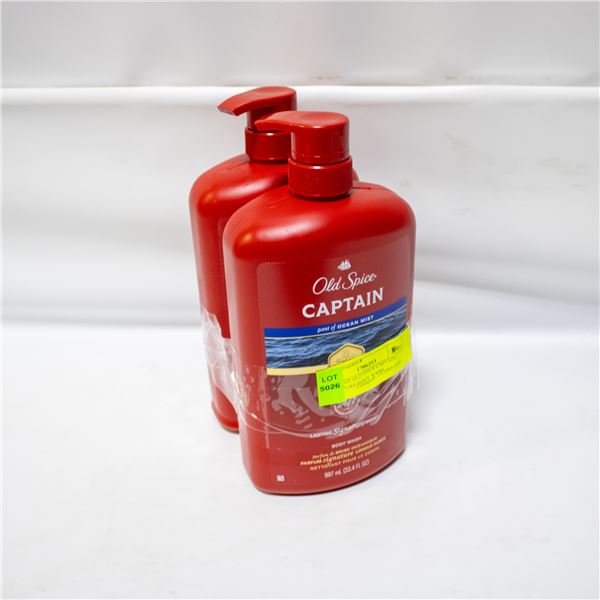2 PACK OF OLD SPICE CAPTAIN SIGNATURE BODY WASH