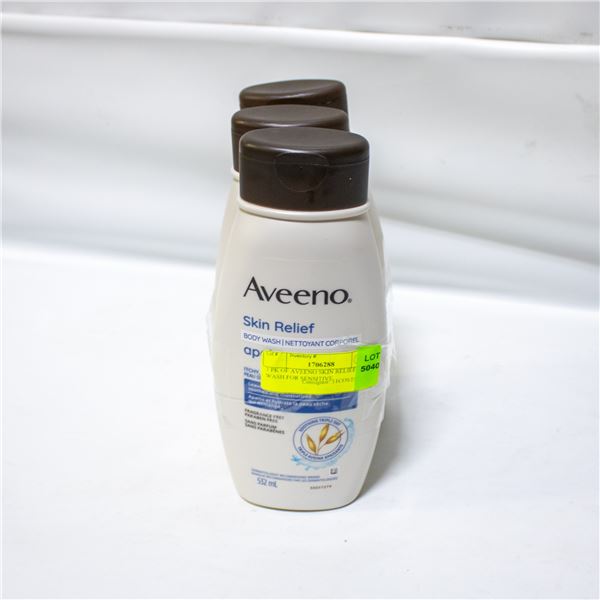 3 PK OF AVEENO SKIN RELIEF BODY WASH FOR SENSITIVE