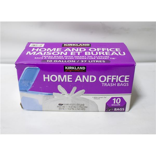 KIRKLAND HOME & OFFICE TRASH BAGS WHITE - 10G