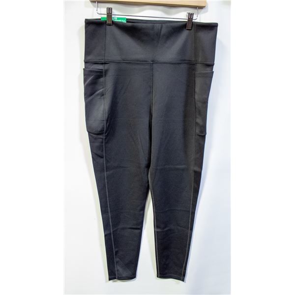 NEW AURUM WOMENS X-LARGE ACTIVE WEAR TIGHTS -BLACK