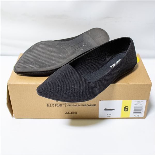 CALL IT SPRING WOMENS POINTED FLATS BLACK SIZE 6