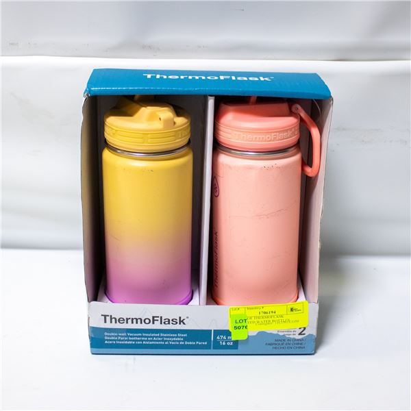 2 PACK OF THERMOFLASK INSULATED WATER BOTTLES