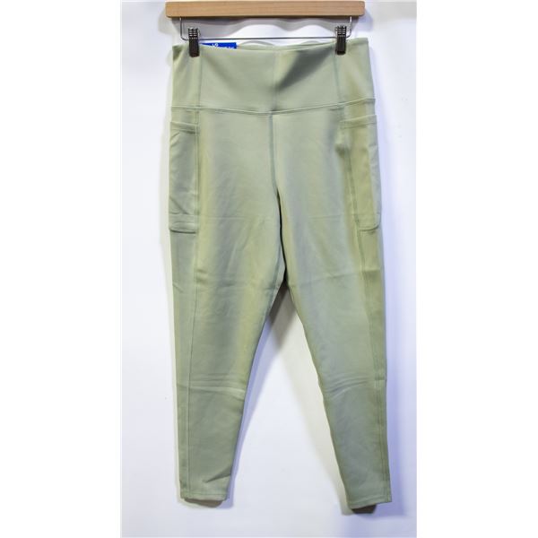 NEW AURUM WOMENS LARGE ACTIVE WEAR TIGHTS - GREEN