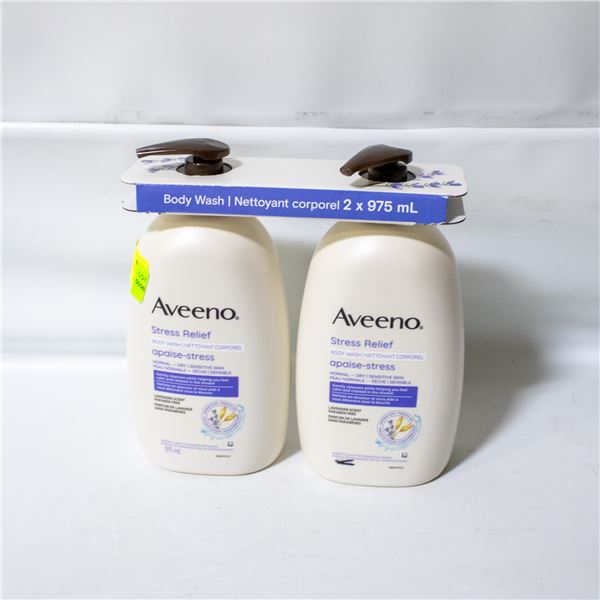 2 PACK OF AVEENO STRESS RELIEF GENTLE BODY WASH