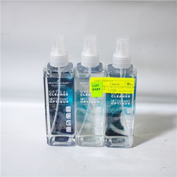 NEW 3 PK OF MULTI CLEAN OPTICAL CLEANER 3 X 230ML
