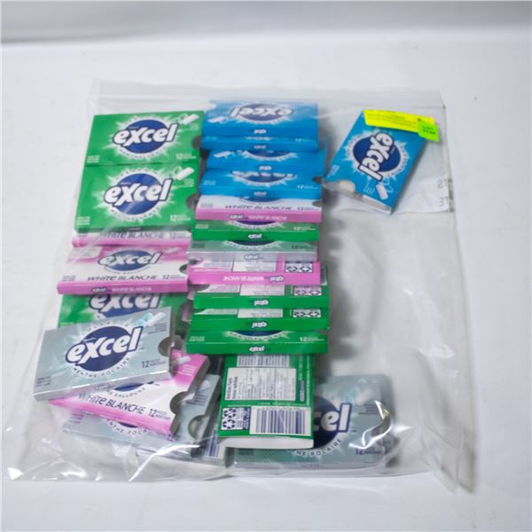 BAG OF 26 WRIGLEY'S EXCEL SUGAR-FREE GUN PACKS
