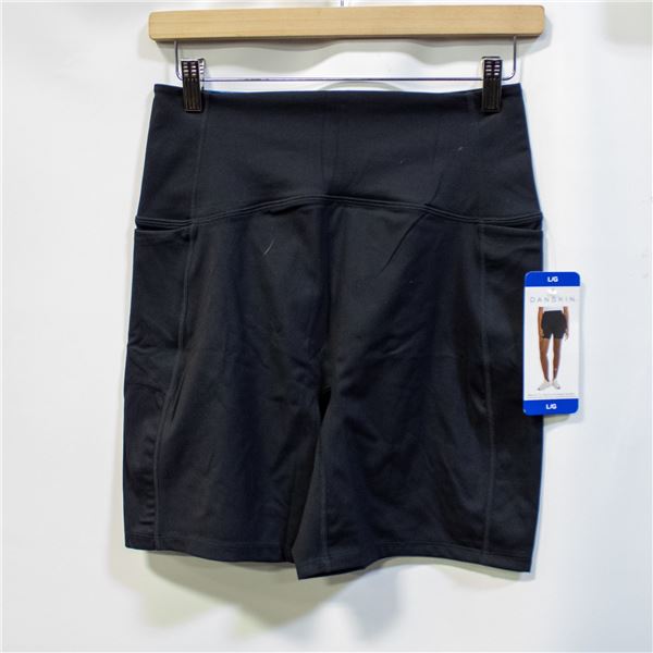 NEW DANSKIN WOMENS LARGE ACTIVE STRETCH SHORTS