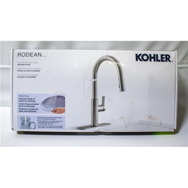 KOHLER RODEAN PULL DOWN KITCHEN FAUCET STAINLESS