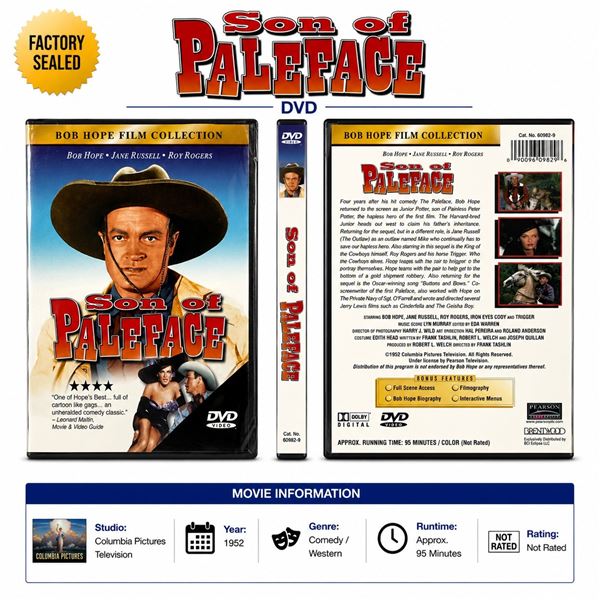 NEW DVD "SON OF PALEFACE" BOB HOPE 1952