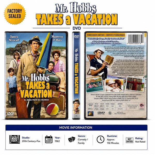 NEW DVD "MR. HOBBS TAKES A VACATION" JAMES STEWART