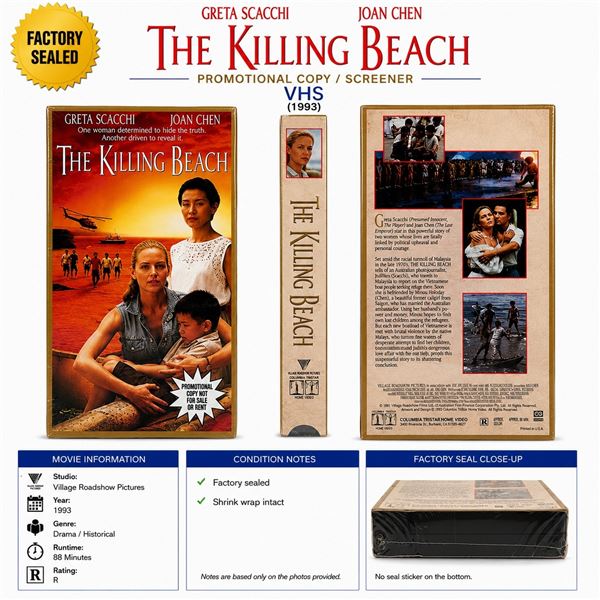 NEW VHS "THE KILLING BEACH" GRETA SCACCHI 1993