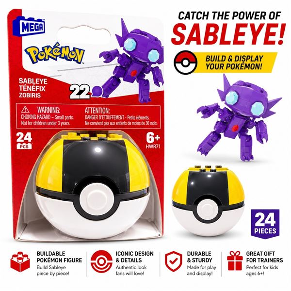 NEW POKEMON MEGA SABLEYE POKE BALL BUILD SET