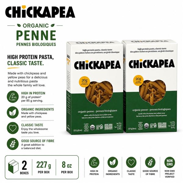 2 CHICKAPEA ORGANIC PENNE 227G BB 04/27