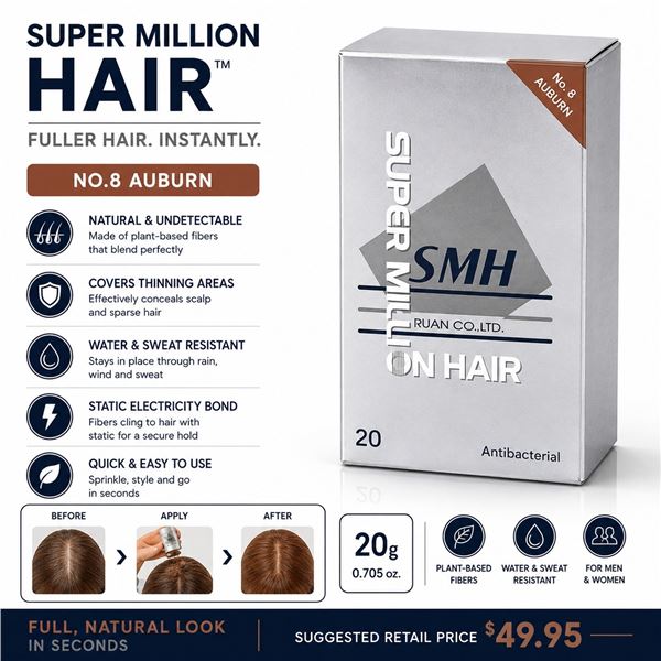 SUPER MILLION HAIR NO.8 AUBURN 20G