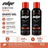 Image 1 : 2 EDGE SENSITIVE SKIN SHAVE GEL WITH ALOE 269G