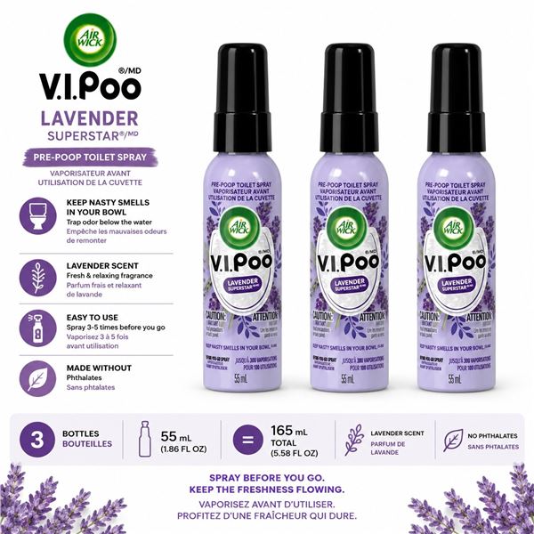 3 AIR WICK V.I.POO LAVENDER SUPERSTAR 55ML