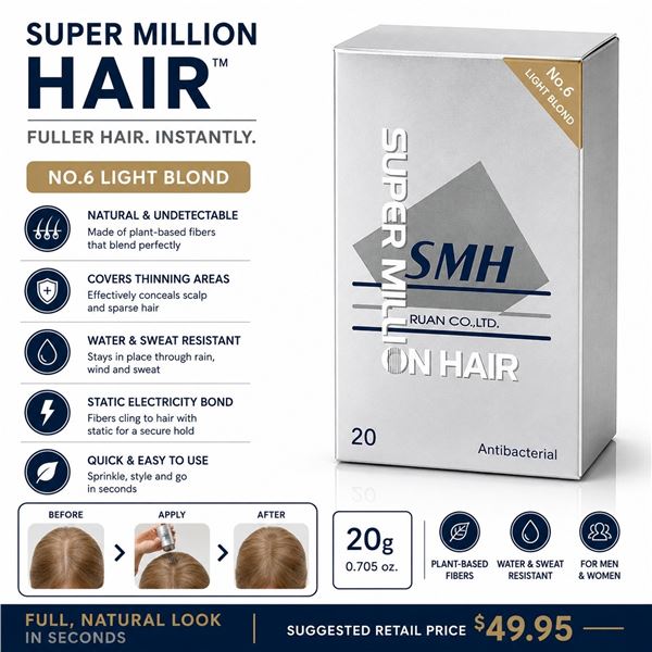 SUPER MILLION HAIR NO.6 LIGHT BLOND 20G