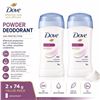 Image 1 : 2 DOVE POWDER ANTIPERSPIRANT 74G