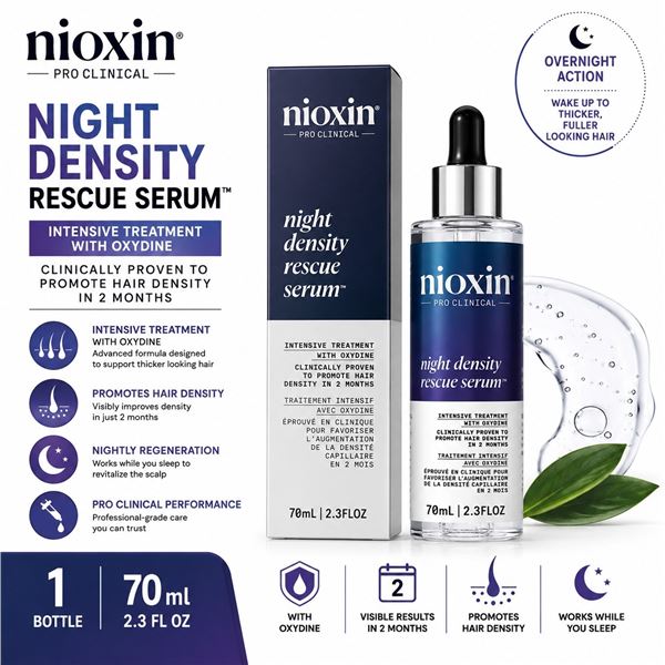 NIOXIN NIGHT DENSITY RESCUE SERUM 70ML