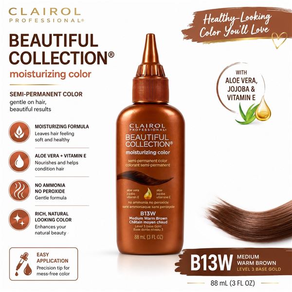 CLAIROL PROFESSIONAL B13W MEDIUM WARM BROWN 88ML