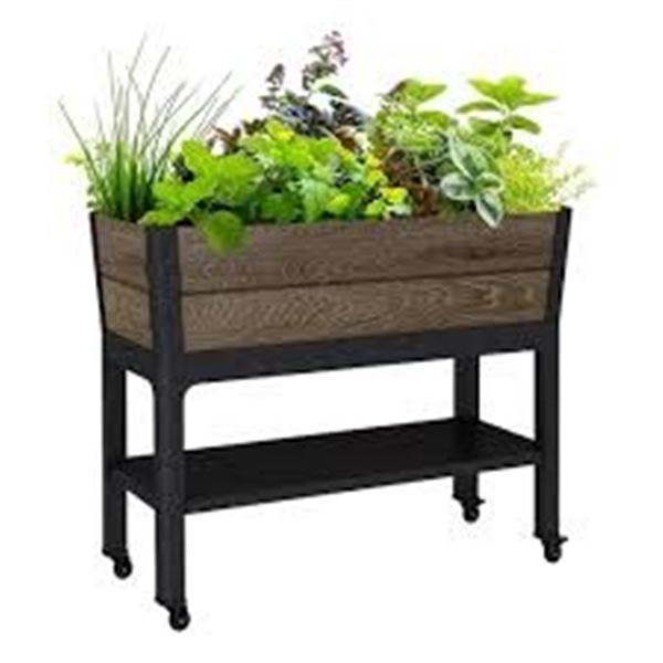NEW DECO ELEVATED GARDEN BED WITH WHEELS