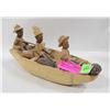 Image 1 : VINTAGE NIGERIAN THORN WOOD HAND CARVED 3 MAN