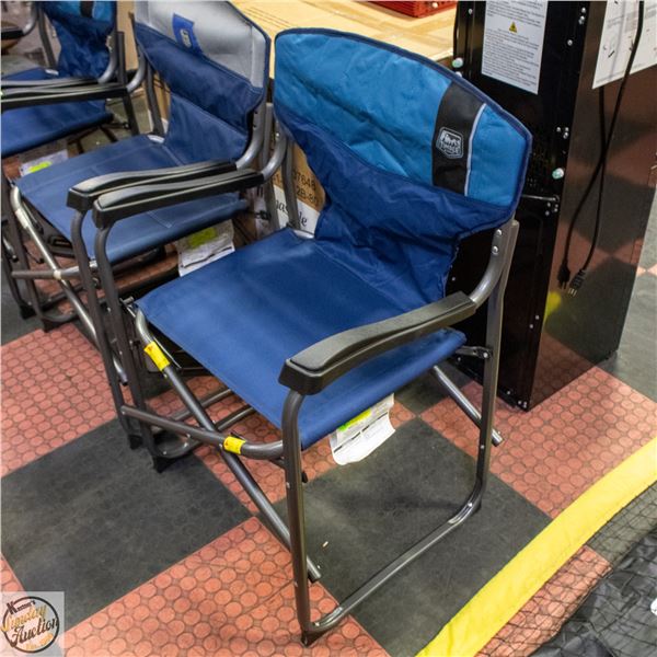 TIMBER RIDGE DIRECTOR'S CHAIR WITH SIDE TABLE BLUE