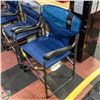 Image 1 : TIMBER RIDGE DIRECTOR'S CHAIR WITH SIDE TABLE BLUE