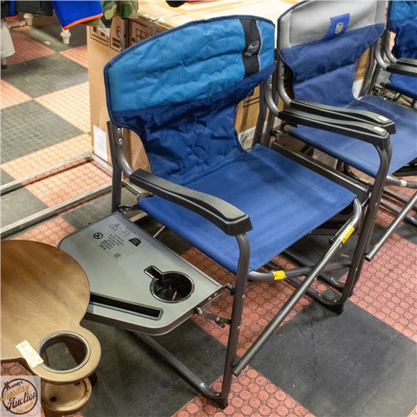 TIMBER RIDGE FOLDING CHAIR W/BUILT IN SIDE TABLE