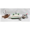 Image 1 : LOT OF 6 VINTAGE MINITURE MODEL SHIPS AND DECOR
