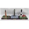 Image 1 : LOT OF 3 LIGHT HOUSES ONEIDA  STUDIOS