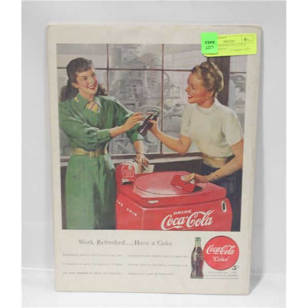 1947 TRADEMARK COCA-COLA ADVERTISEMENT