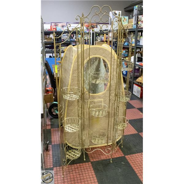 METAL PLANT STAND HOLDS 9 PLANTS